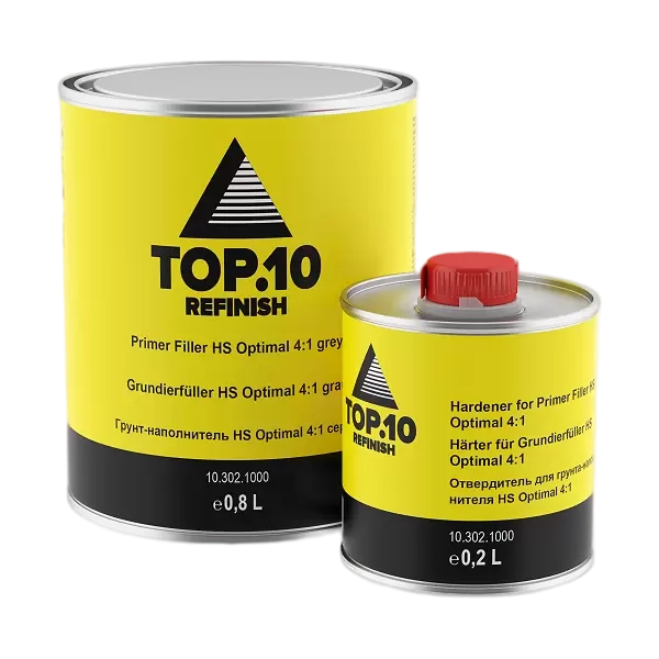 10.302.0800 Грунт-наполнитель TOP 10 2K HS OPTIMAL акр  4:1 серый 0,8+0,2 (комплект)