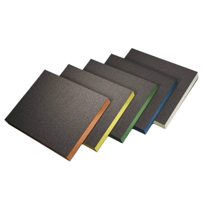 7983 Siasponge soft Губка двусторонняя 98*120*13мм Medium P160-180,оранжевая