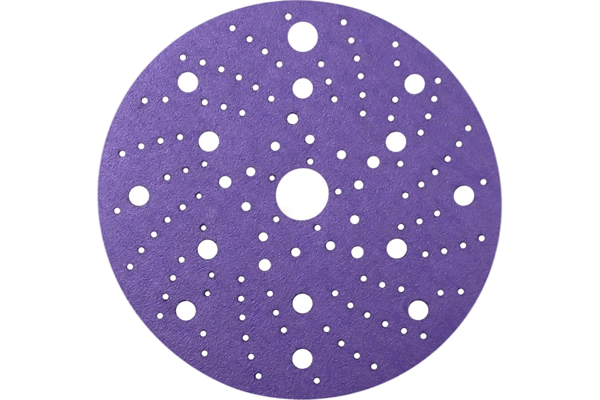 328P.150.120.LC Диск шлифовальный на пленочной основе Sandwox 328 Purple Zirconia Multi holes 150 мм Р120