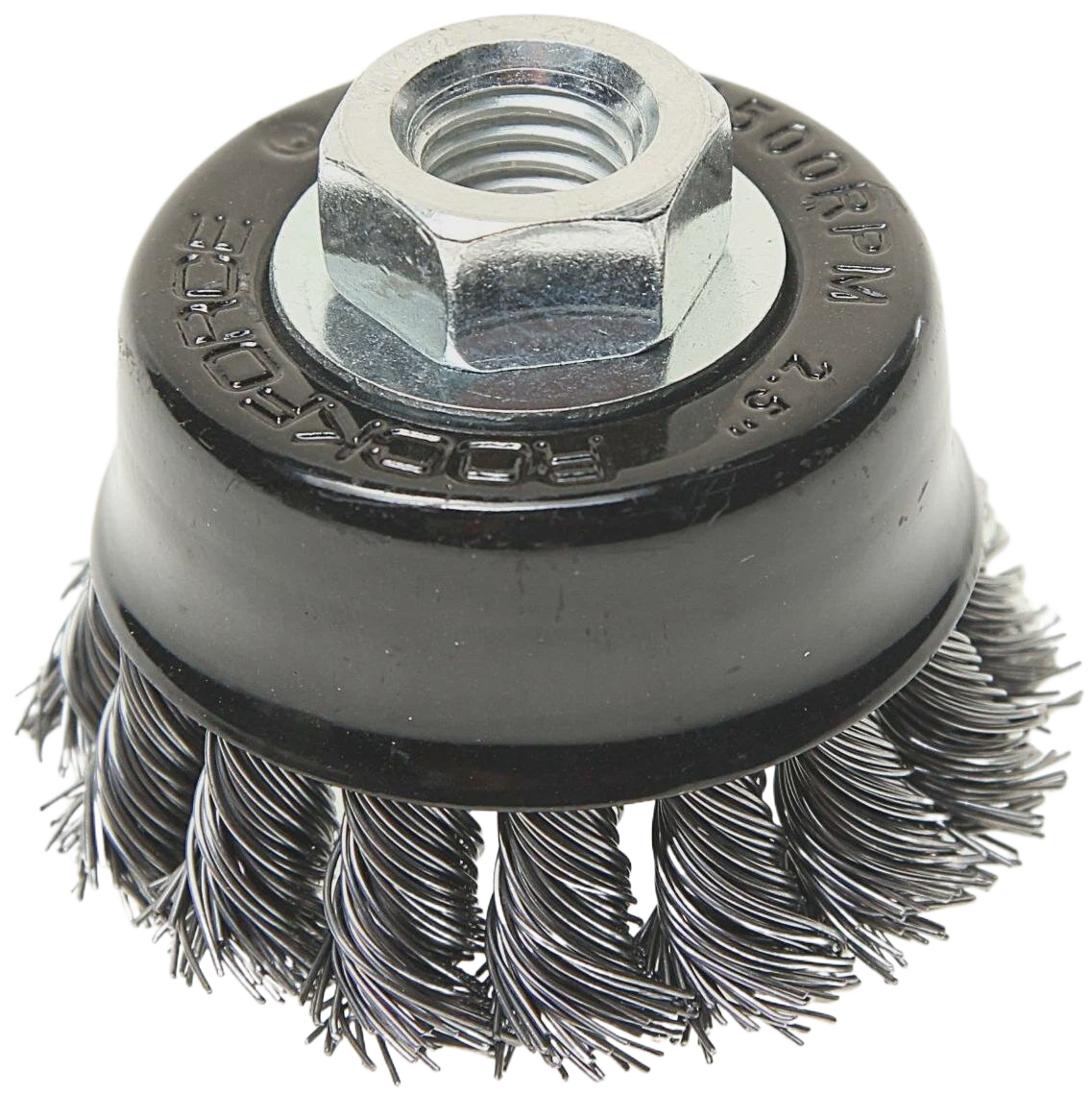 BWC125 ROCKFORCE Кордщетка чашеобразная стальная витая для УШМ 60мм