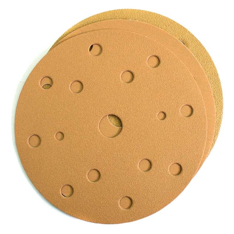 553617 Круг абразивный на пленке микротонкий RADEX Gold D=150 (15 отверстий) №1000