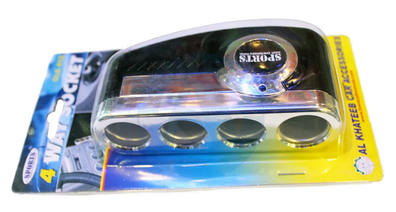 Разветвитель прикуривателя CLS-412 BLACK на 4 гнезда 12V